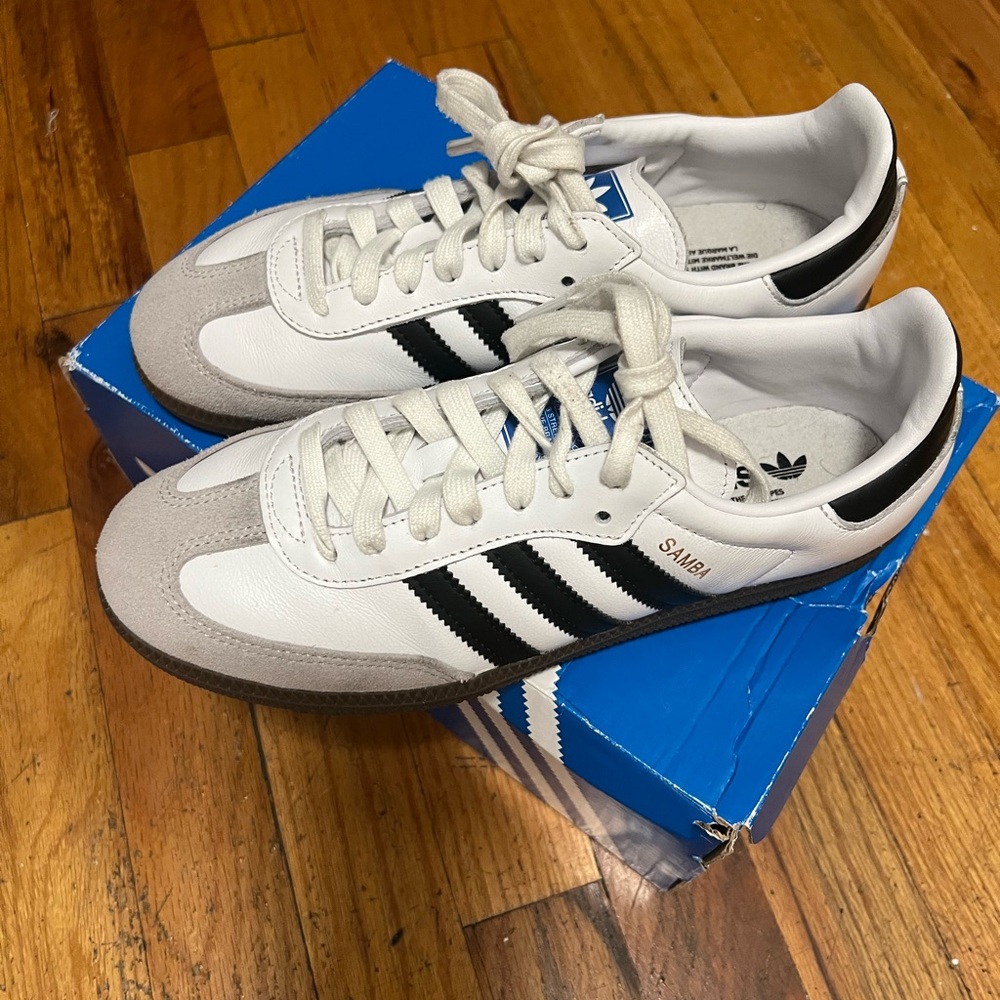 adidas Samba White and Black Sneakers